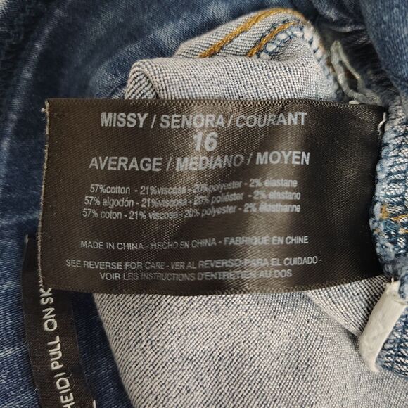 NINE WEST Heidi Pull On Skinny Crop Sz 16 Women's Hi Rise Stretch Jegging Jeans - Picture 5 of 5